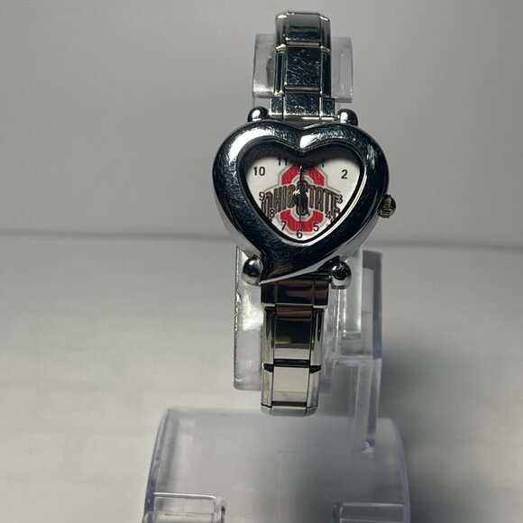 Ohio State Buckeyes NCAA Women\'s Heart Stainless-Steel Bracelet Watch NEW main image 7
